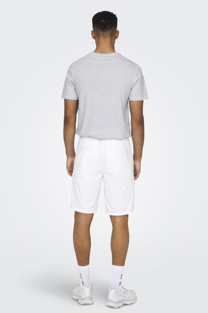 ONSMARK 0011 COTTON LINEN SHORTS NO 22024940 White